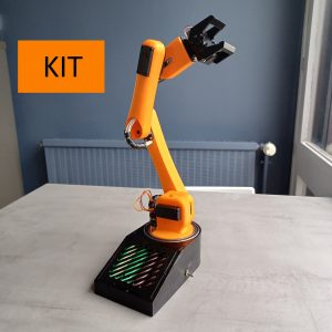 Bras robotique Arduino open-source imprimé en 3D (KIT)